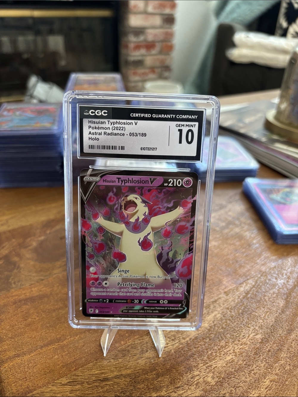 CGC 10 Hisuian Typhlosion V Holo Pokemon (2022) Astral Radiance 053/189